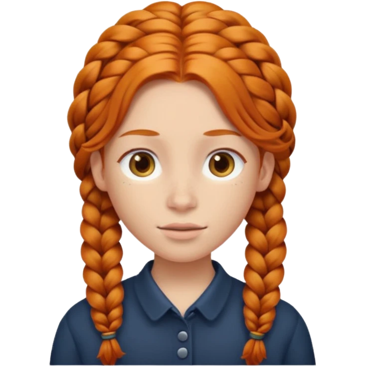 thick ginger braids emoji