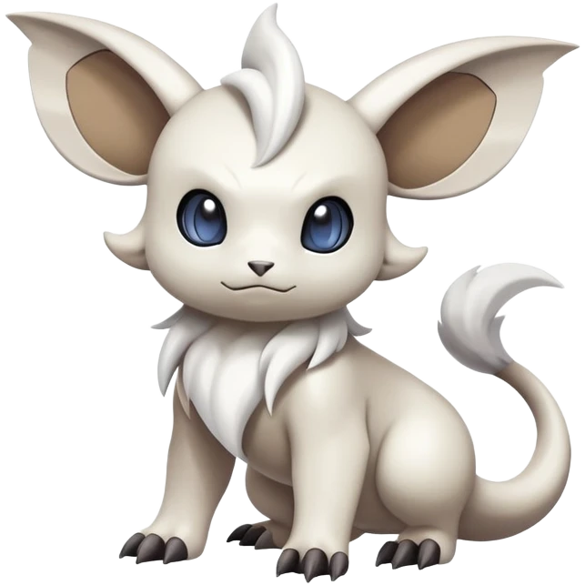 Snotty-Absol-Minccino-Pokémon-Fakémon-hybrid-creature (full body) emoji