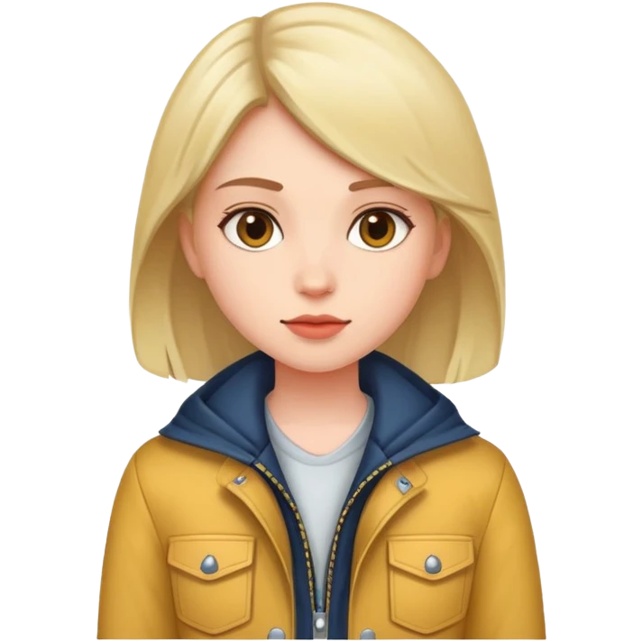 Girl with jacket emoji