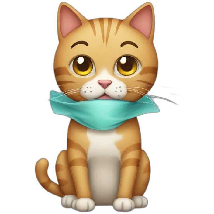 sick cat emoji