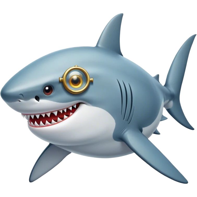 shark with mono emoji
