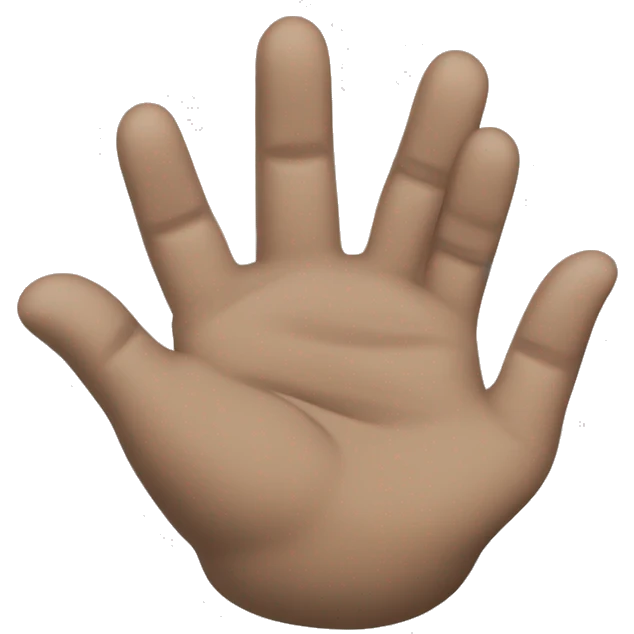 Mano con tres dedos arriba emoji