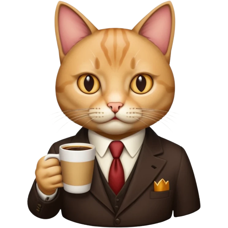 cat corleone mafia coffe emoji