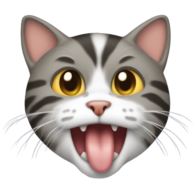 Cat licking itself emoji