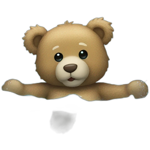Teddy bear swimming  emoji