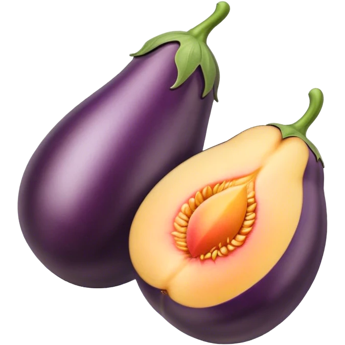 eggplant and peache emoji