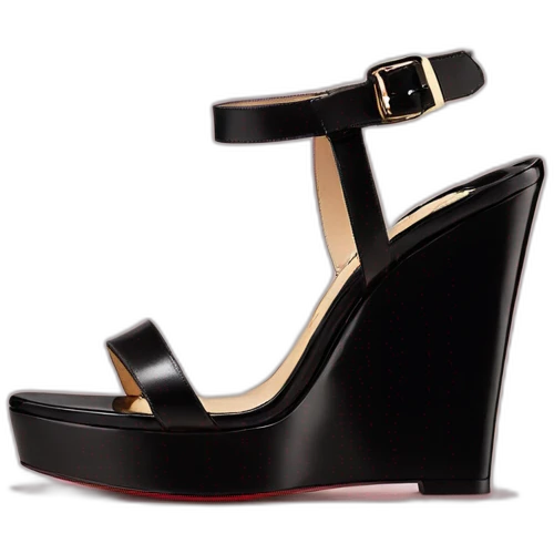 Platform wedges black louboutin emoji