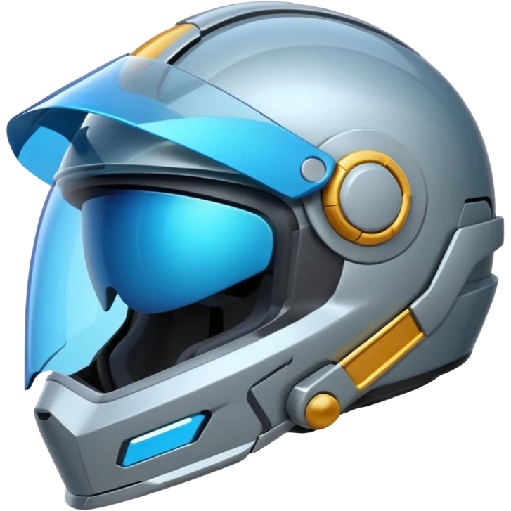 futuristic helmet with a wide visor and side details emoji