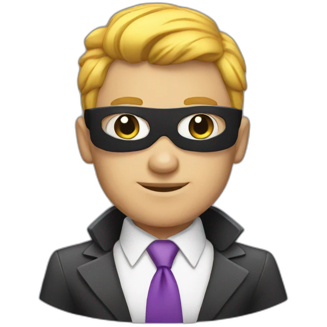 business man as a superhero emoji