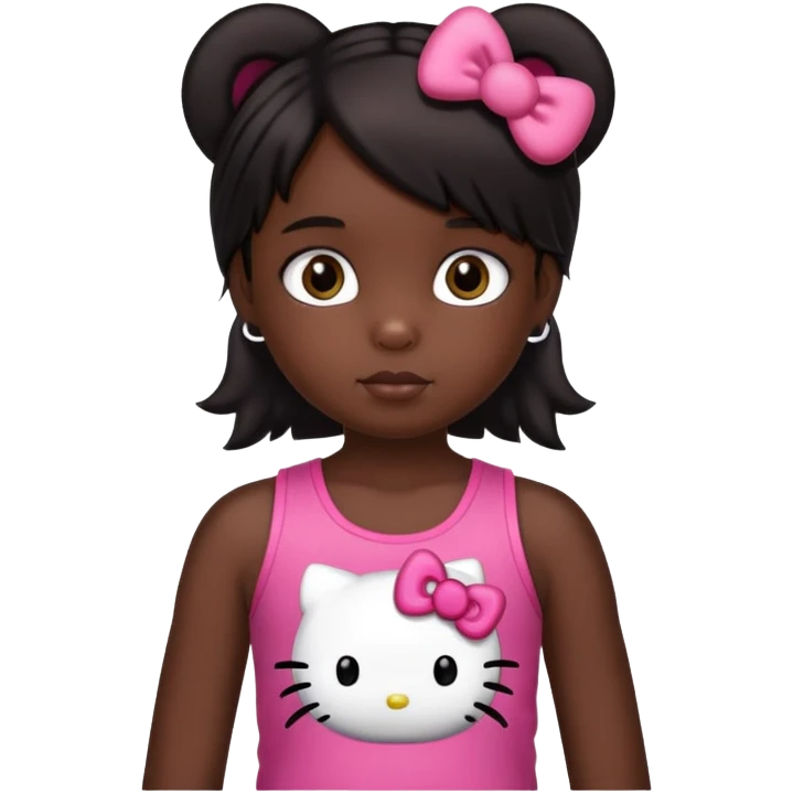 9 yr old girl with really dark hair and eyes and hello kitty singlet  emoji