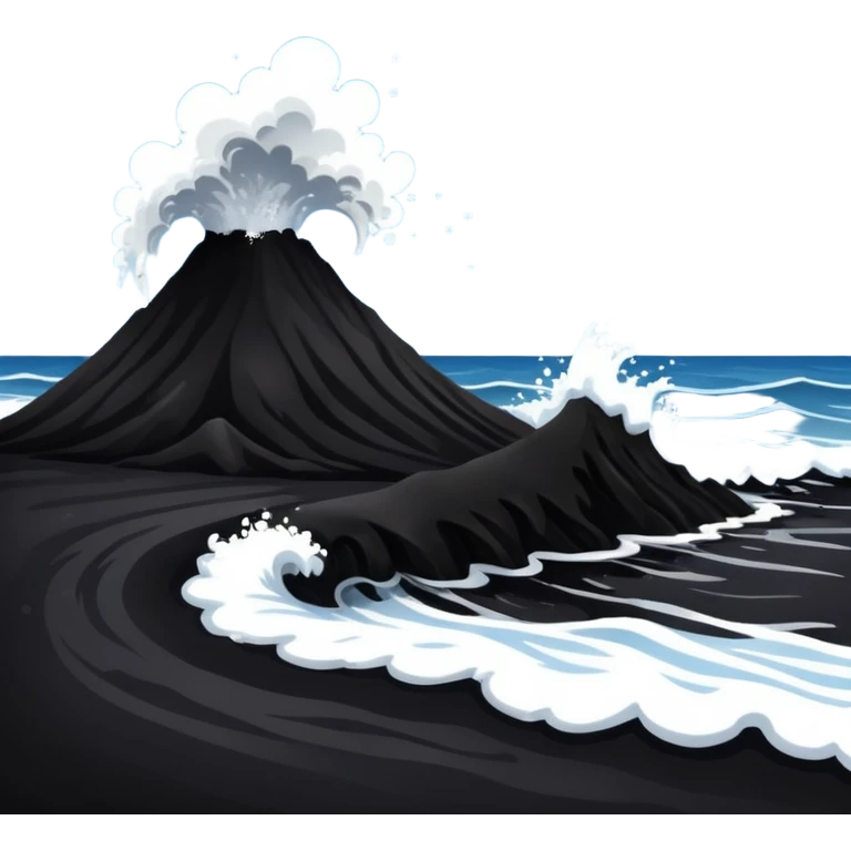icelands black sand beach emoji