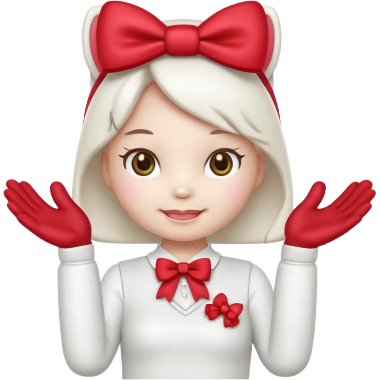 hello kitty holding up 67 in both hands emoji