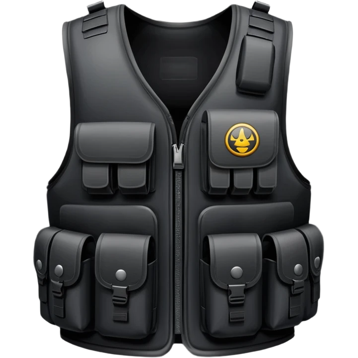 black bulletproof vest emoji