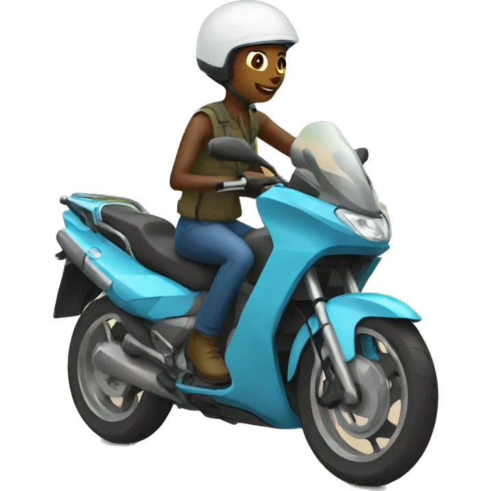 an ambucycle rider in Rwanda emoji