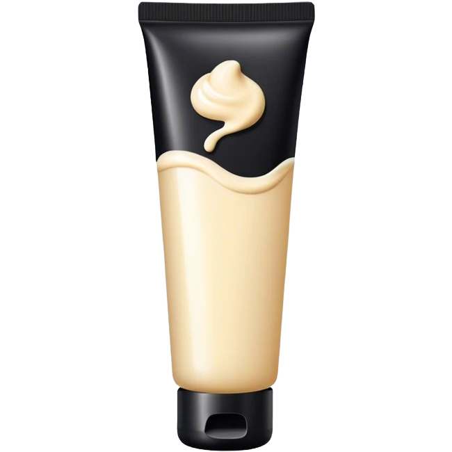 Cream in black tube emoji