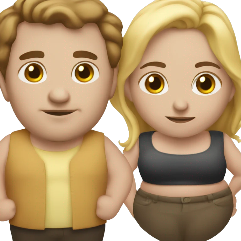 A couple of fat people  emoji