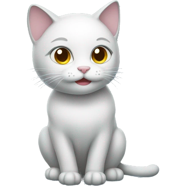 Cat with rain emoji
