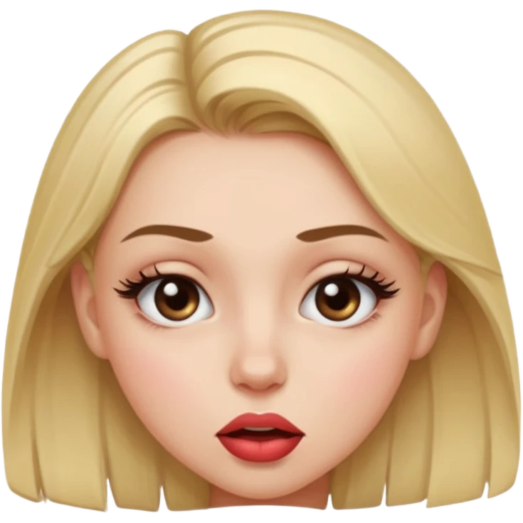 Me puedes hacer un emoji de una chica mordiendose el labio emoji