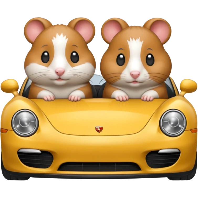 2 Hamsters in a Porsche  emoji
