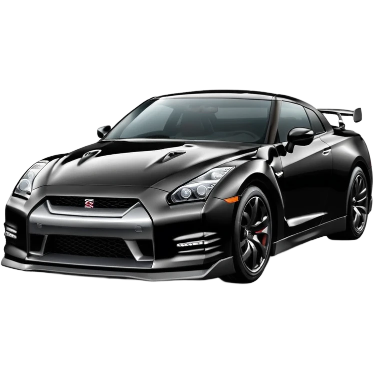 Nissan GTR black  emoji