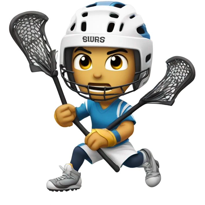 Asian lacrosse player emoji