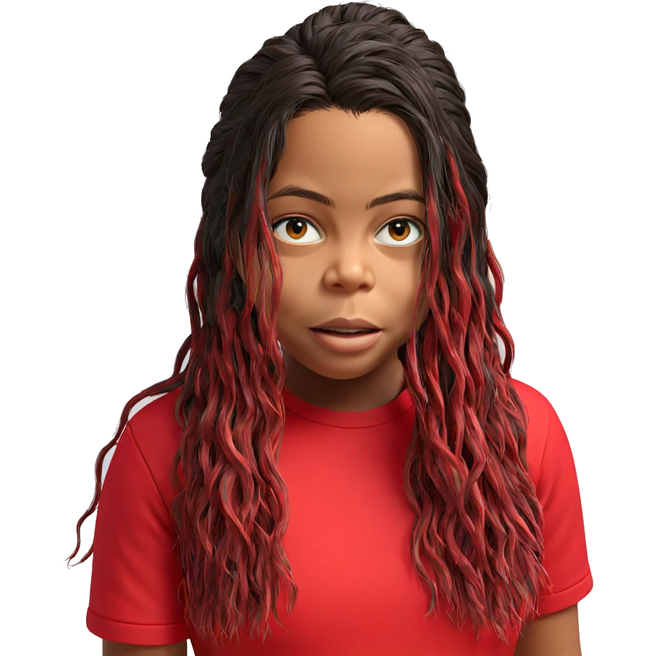 girl in red shirt emoji