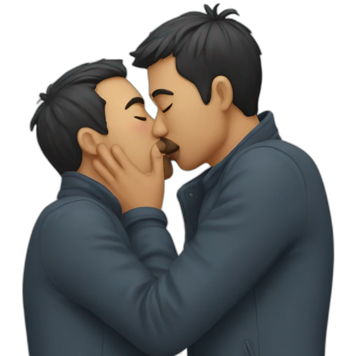 men kissing emoji