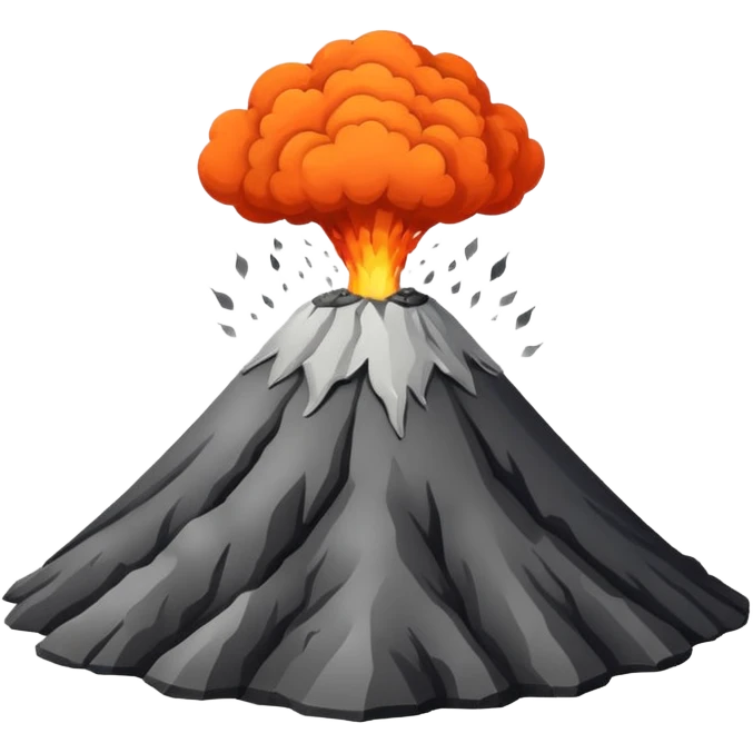 Volcano before eruption emoji