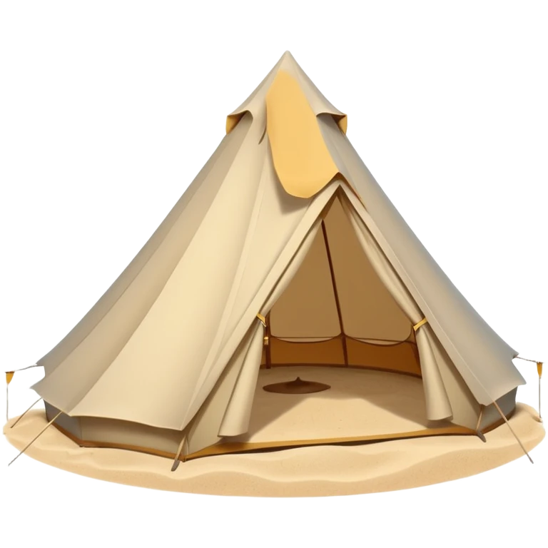 Bell tent on sand  emoji