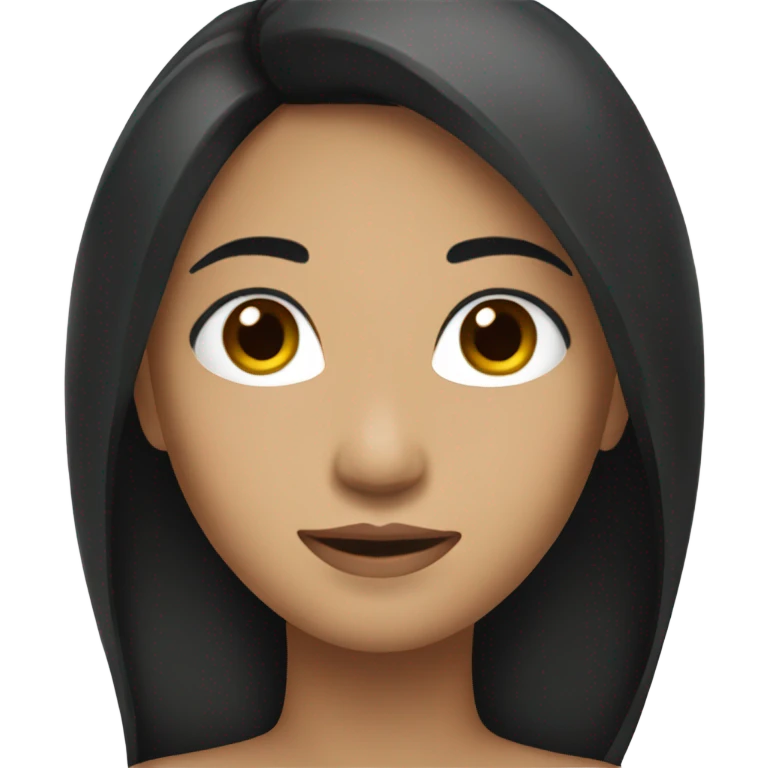 Long black hair filipina emoji