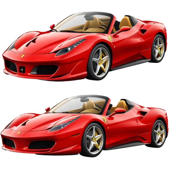 Red Ferrari sports car emoji
