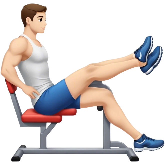 side-view seated calf-raise lower leg exercise emoji