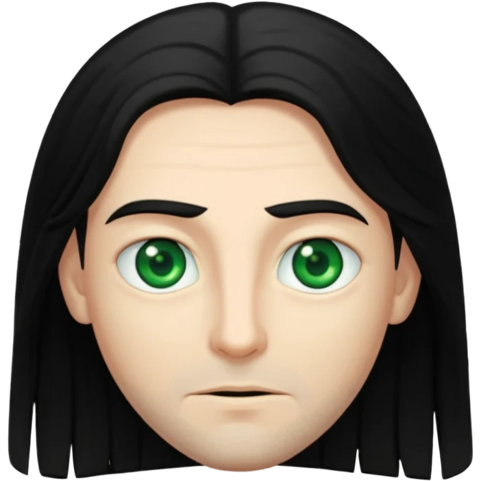 Rob Pilatus with green eyes, long black hair emoji