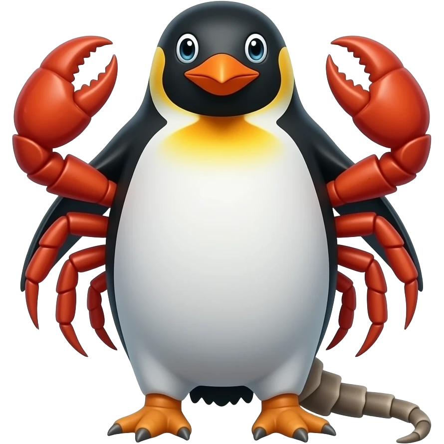 🦀 🐧 and armadillo mixed together emoji