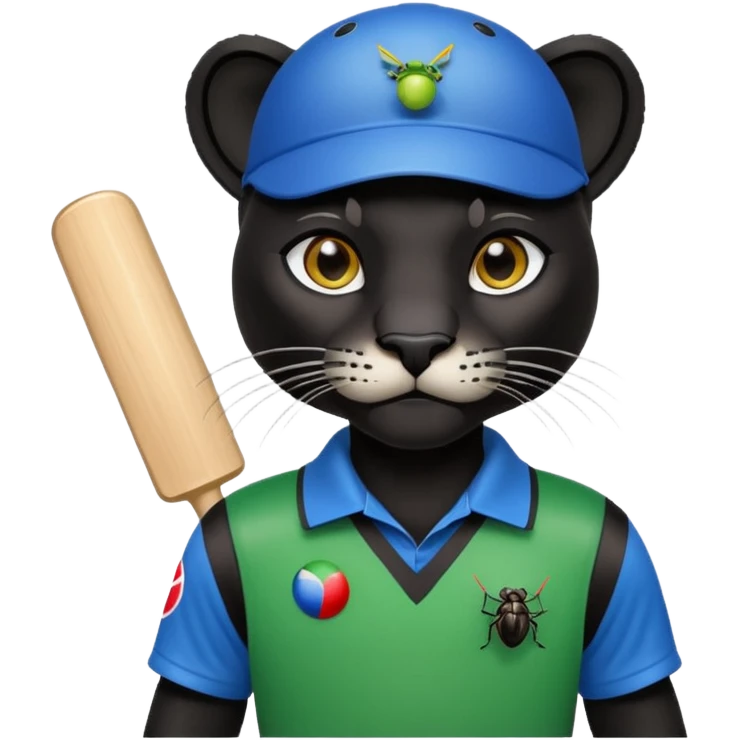  Panther in cricket match  emoji