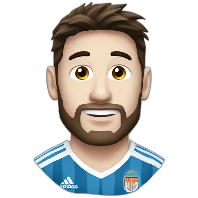 Messi with world cup emoji