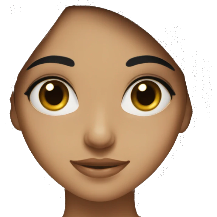 Middle Eastern girl with hazel eyes and black hair emoji