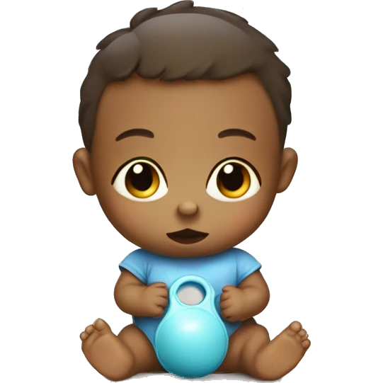 baby boy with pacifier emoji