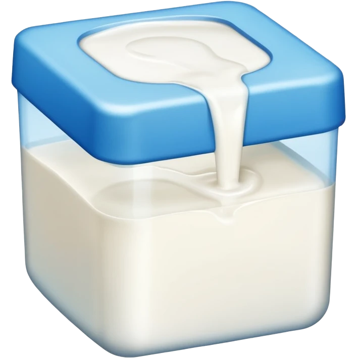 Blue box milk emoji