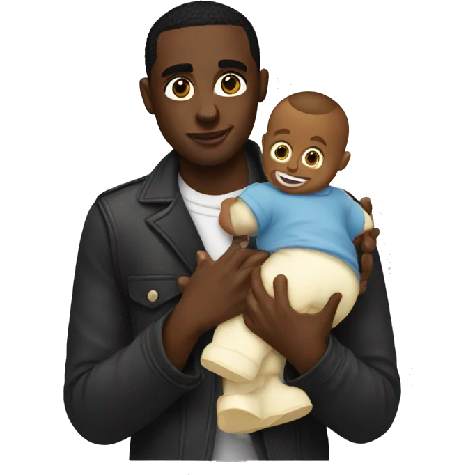 Diddy holding a baby  emoji
