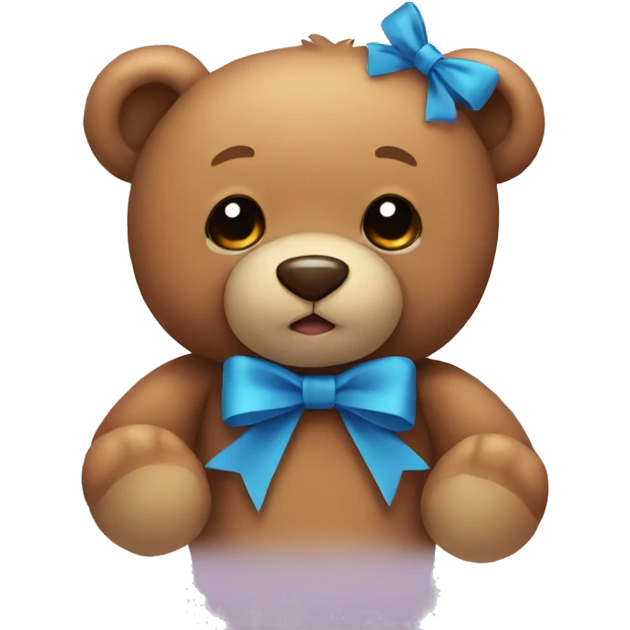 teddy bear with a bow emoji