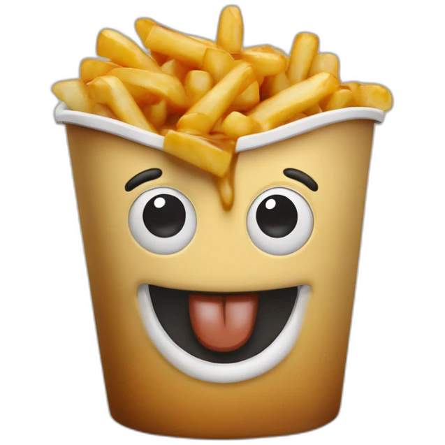 poutine qui mange de la poutine emoji