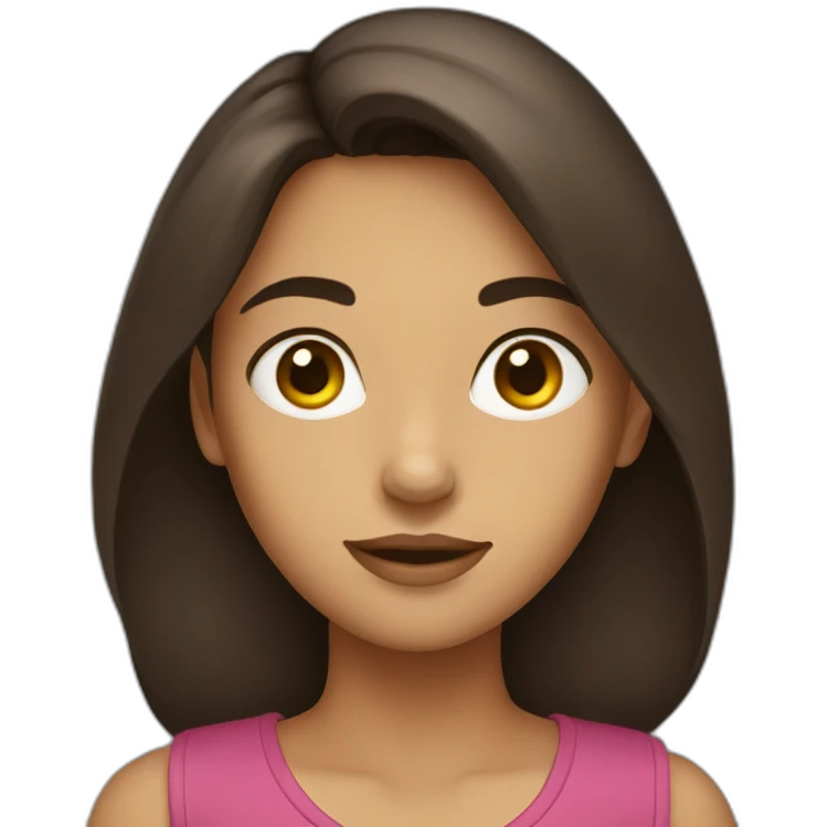 Fille brune emoji
