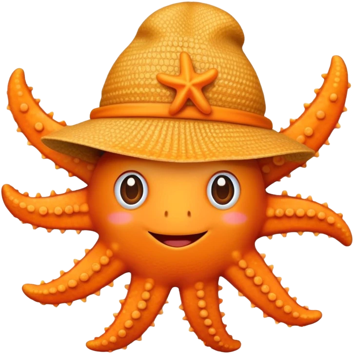 starfish with a hat emoji
