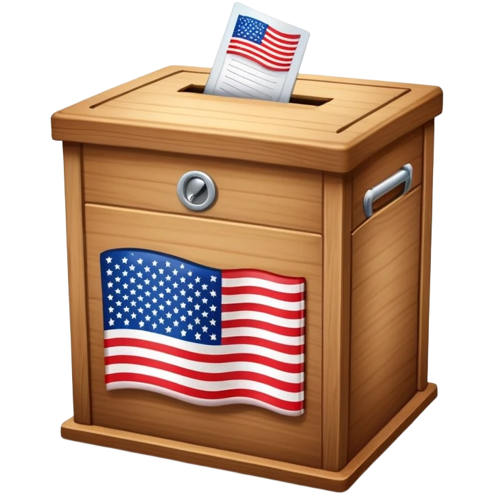 voting ballot box with American flag emoji