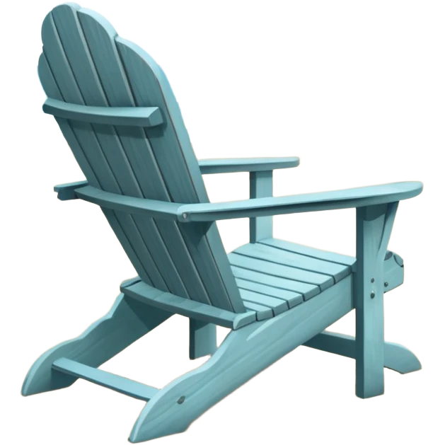 Adirondack chair on the beach  emoji