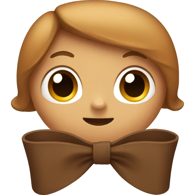Brown bow emoji