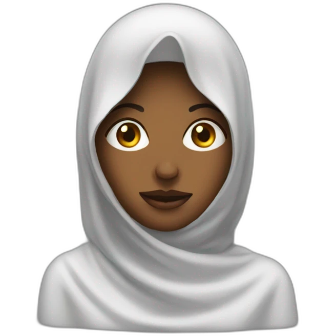 veiled woman who hesitates emoji