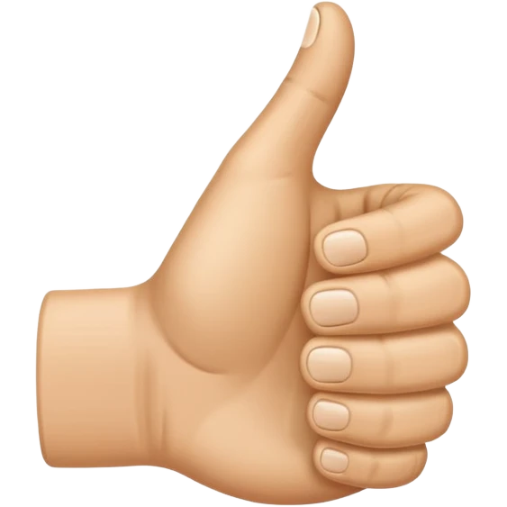 thumbs up emoji, clear gesture, no text emoji