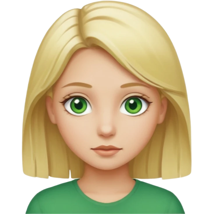 Girl blonde Green eyes emoji